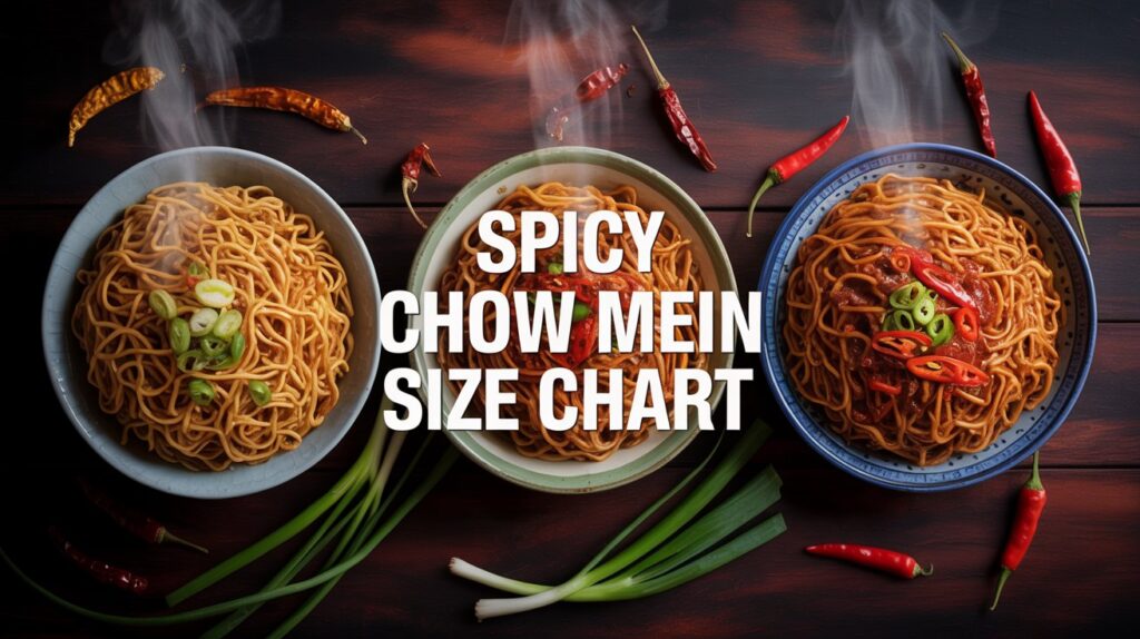 Chow Mein Noodles With Spicy Size Chart