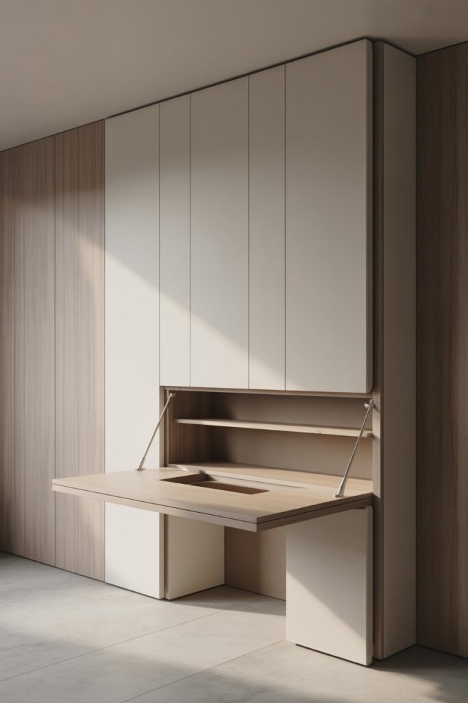 Wall Panel Hidden Desk