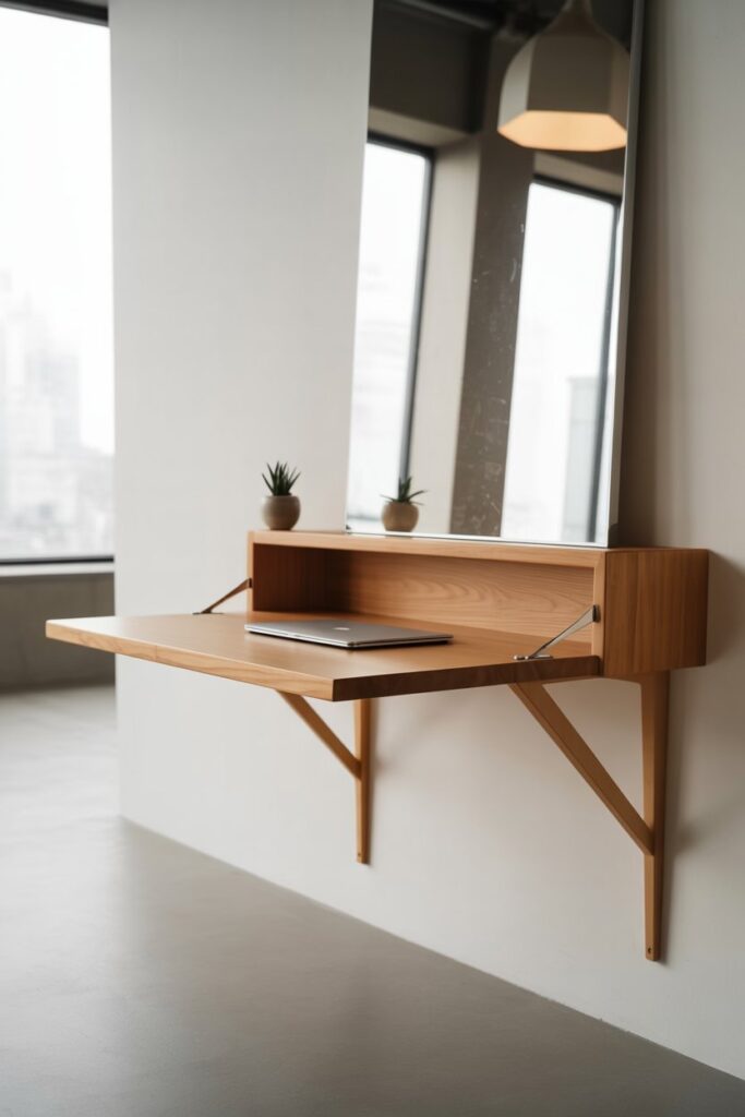 Floating Hidden Desk Shelf