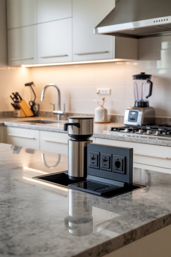 Pop-Up Outlet Appliance Station