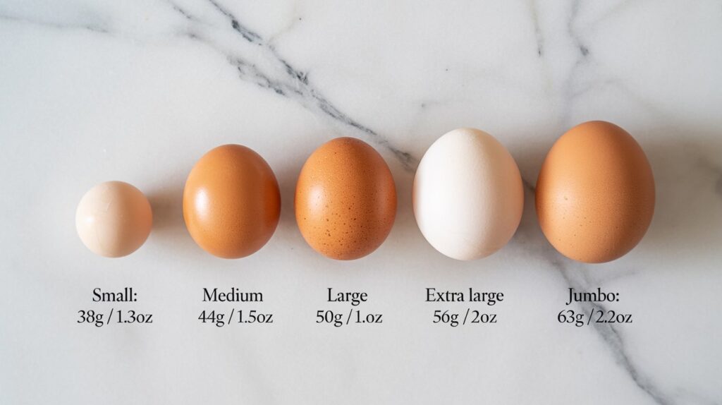 Large Egg Size Chart