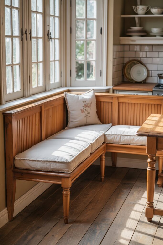 Vintage-Inspired Corner Bench