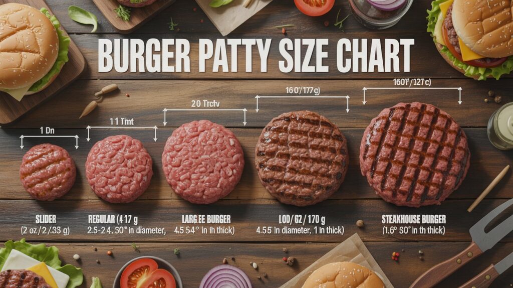 Perfect Burger Patty Sizes: Chart for Weights and Cooking Times