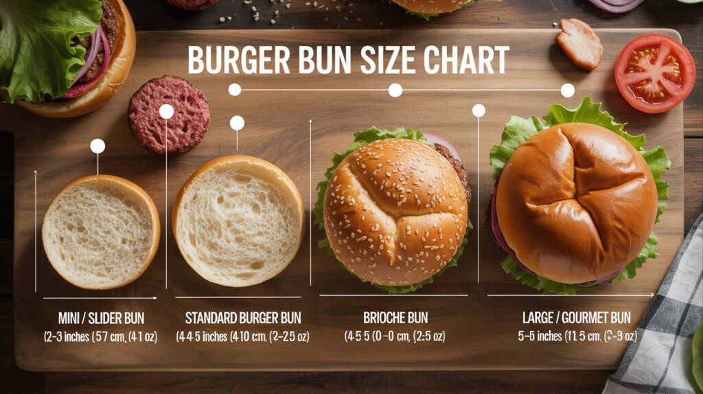 Burger Bun Size Chart