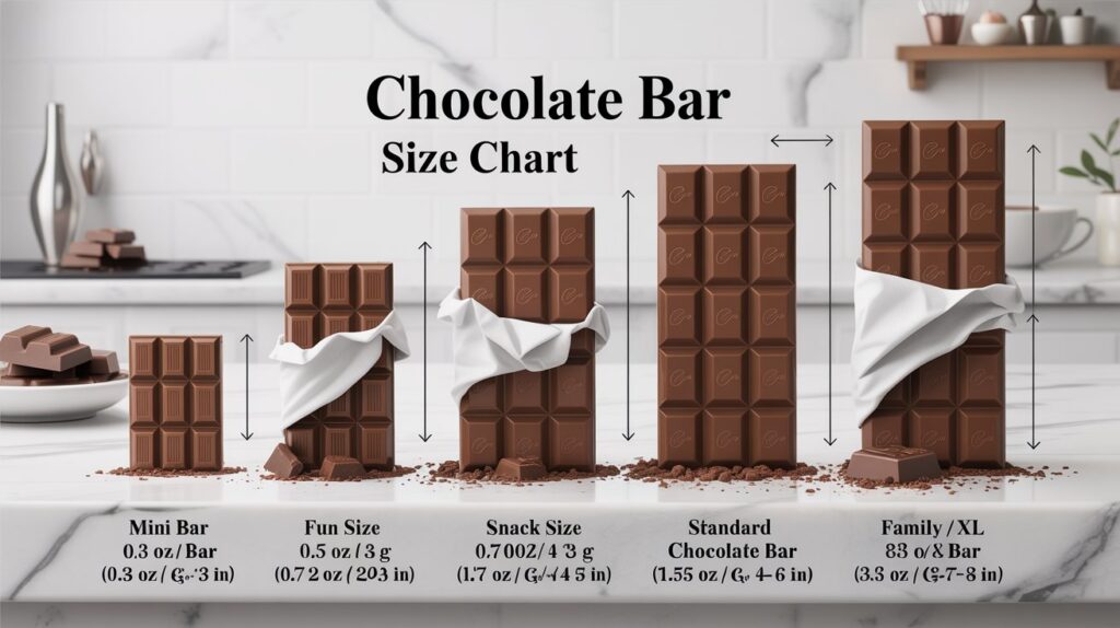 Chocolate Bar Size Chart