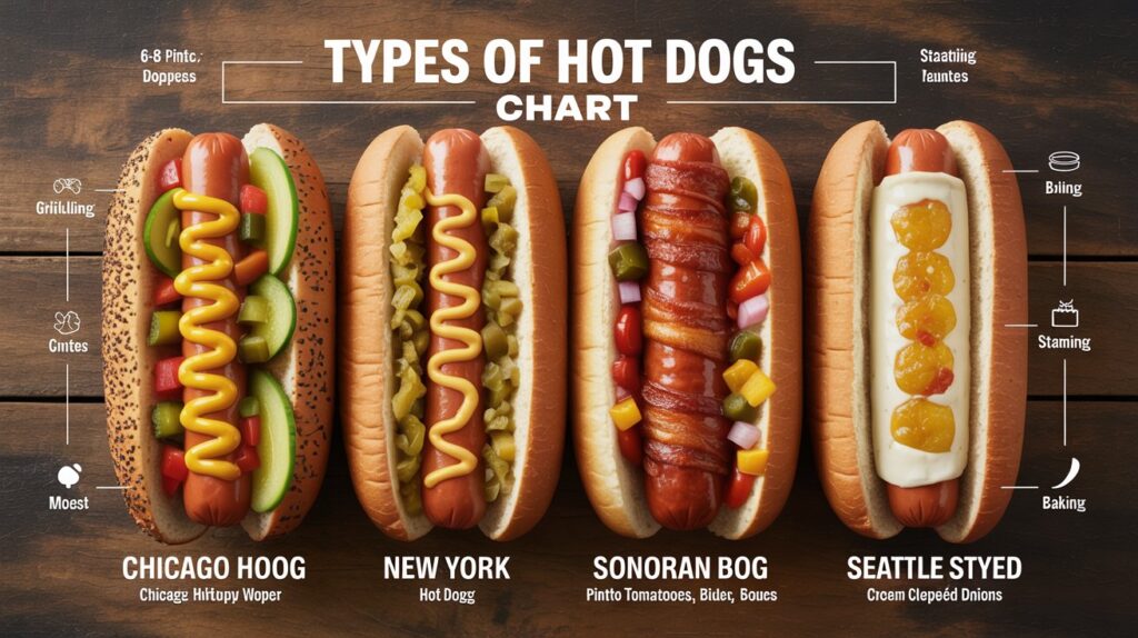 Explore 15 Delicious Hot Dog Varieties: Chart & Fun Facts