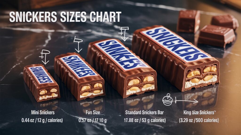 Snickers Sizes Chart