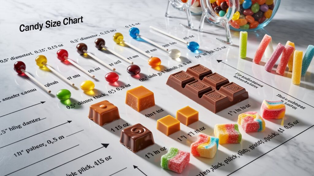 Candy Size Chart
