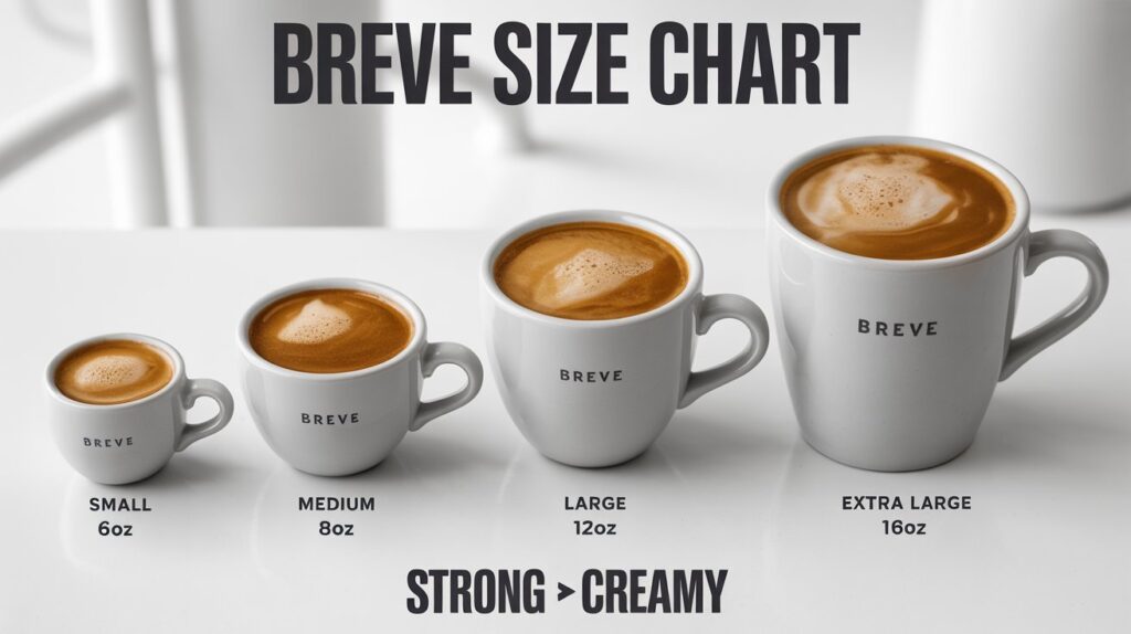 Common Breve Coffee Sizes