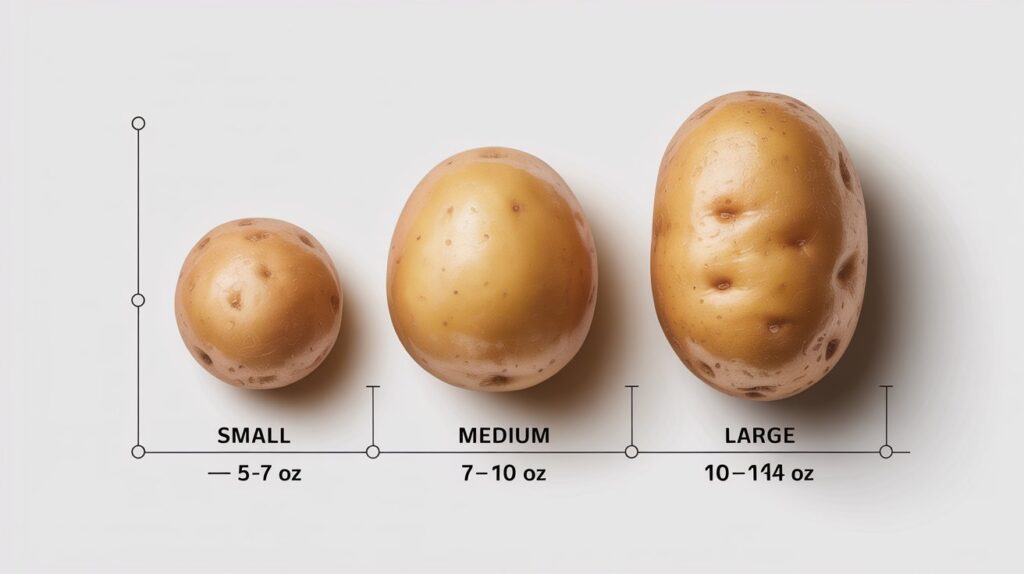 Russet Potato Size Chart