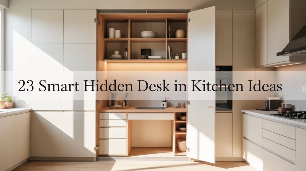 23 Kitchen Hidden Desk Ideas for a Functional & Organized Space