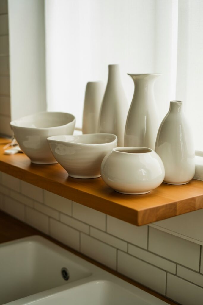 Shelf with Ceramic Collection