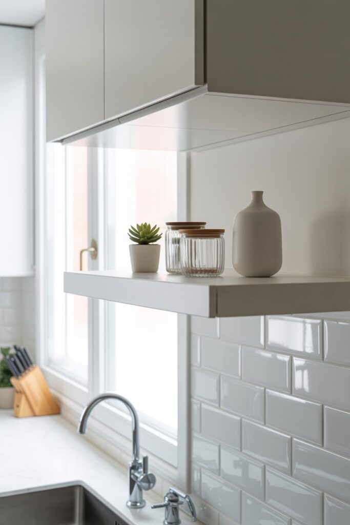 Simple Floating Shelf with Open Space