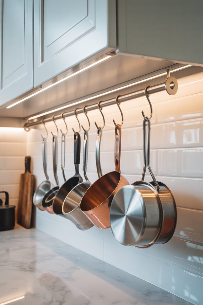 Hanging Rail Under Cabinets