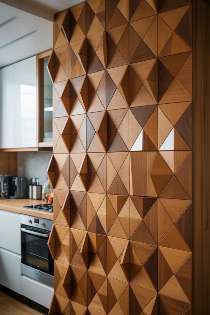 Geometric Wooden Wall Panels