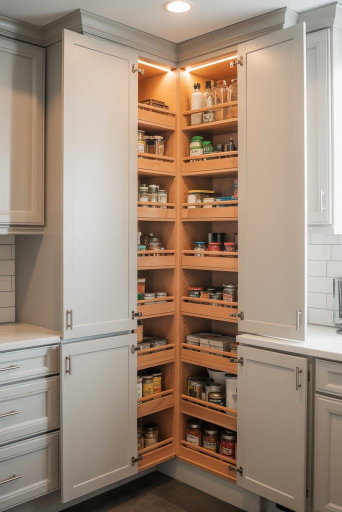 Built-In Corner Pantry Cabinet