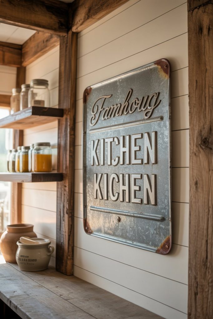 Galvanized Metal Kitchen Signs