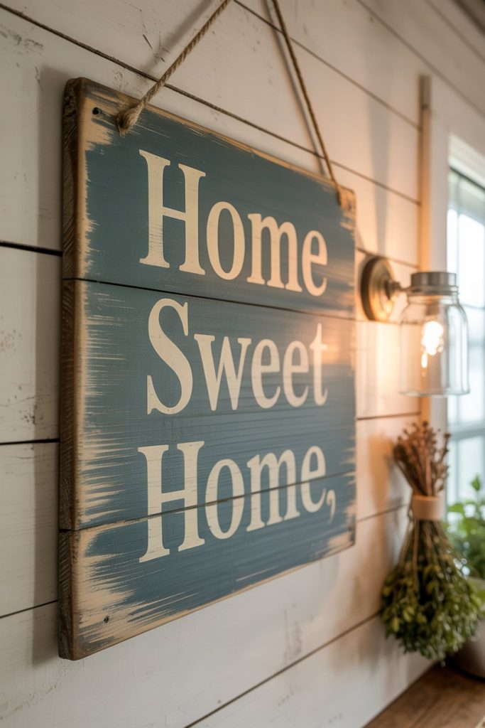 Rustic Wooden Sign Decor