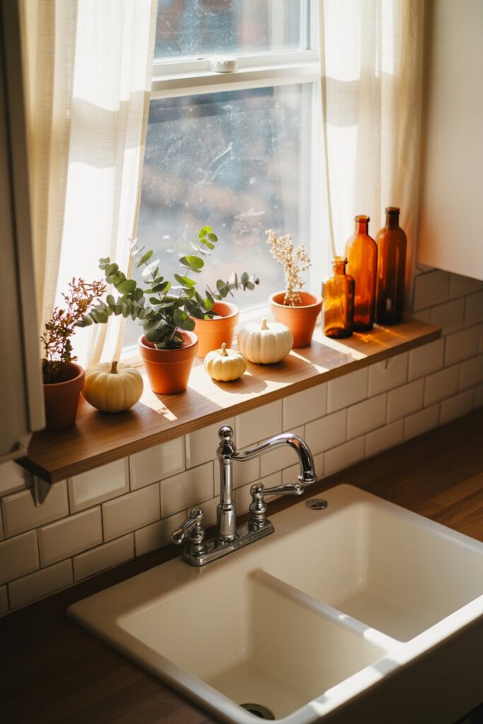 Shelf with Seasonal Decor