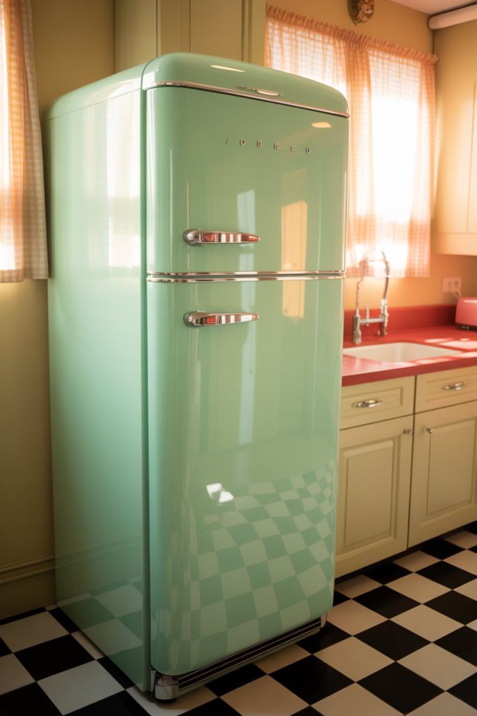 Vintage-Inspired Refrigerator Design