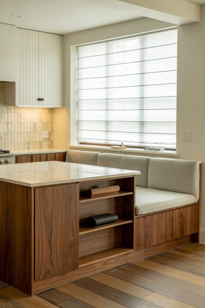 Island-Side Kitchen Storage Bench Why It Works