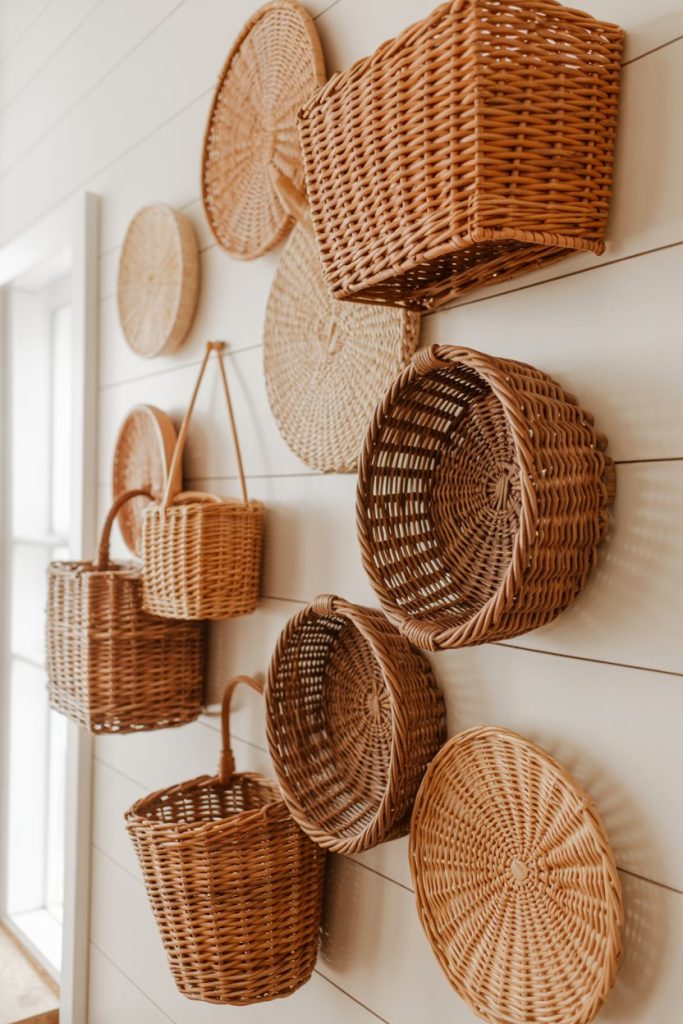 Woven Basket Wall Arrangement