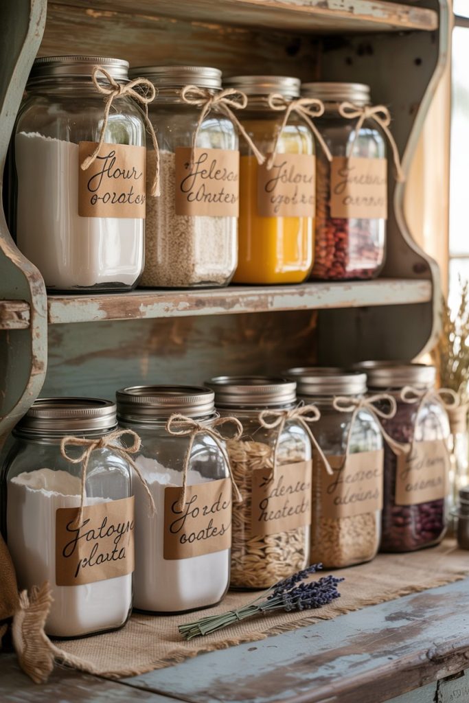  Antique Mason Jar Storage Display