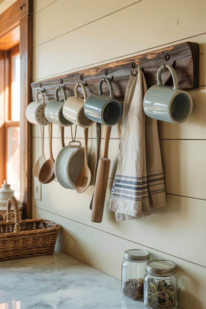 Wooden Peg Rail Organizer