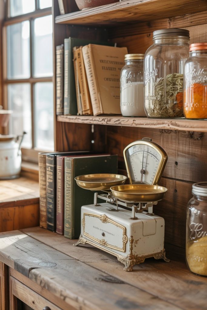  Antique Kitchen Scale Display
