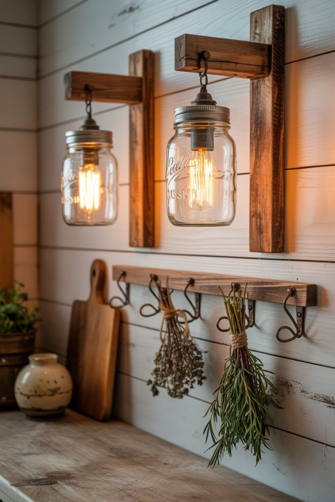 Mason Jar Wall Sconces