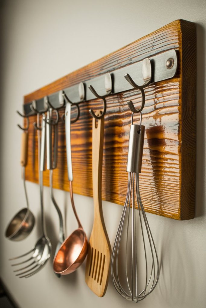 Wooden Utensil Hanging Board