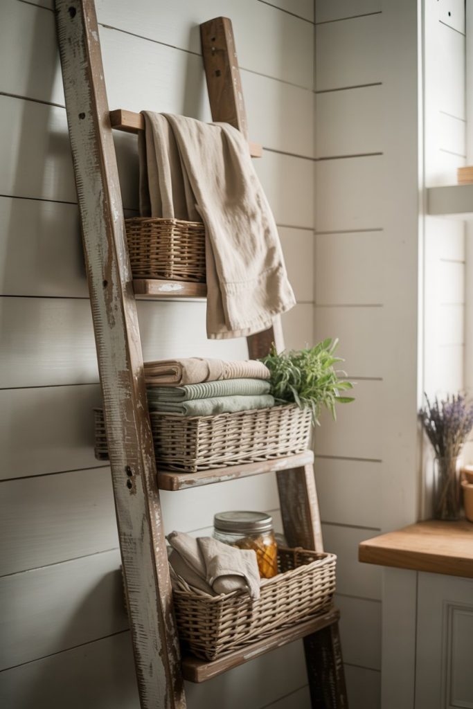 Rustic Ladder Wall Decor