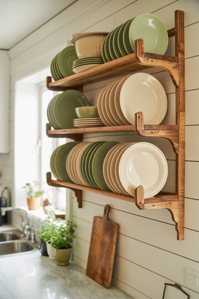 Farmhouse Plate Rack Display