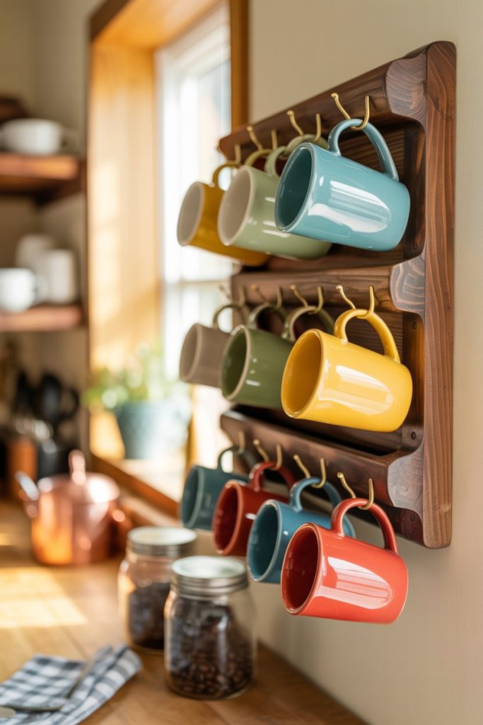 Hanging Mug Rack on the Wall