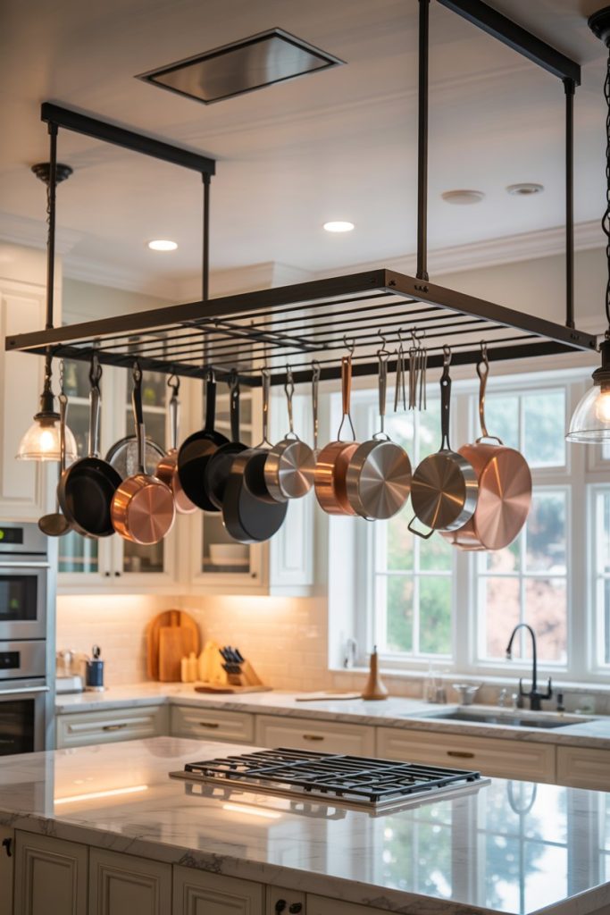 Ceiling-Mounted Mini Pot Rack