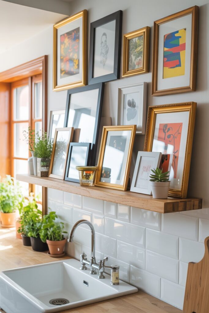 Shelf with Small Artwork