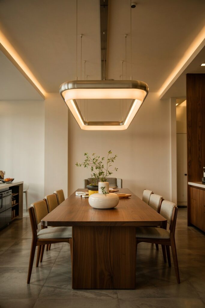 Linear Pendant Lighting for Long Dining Tables