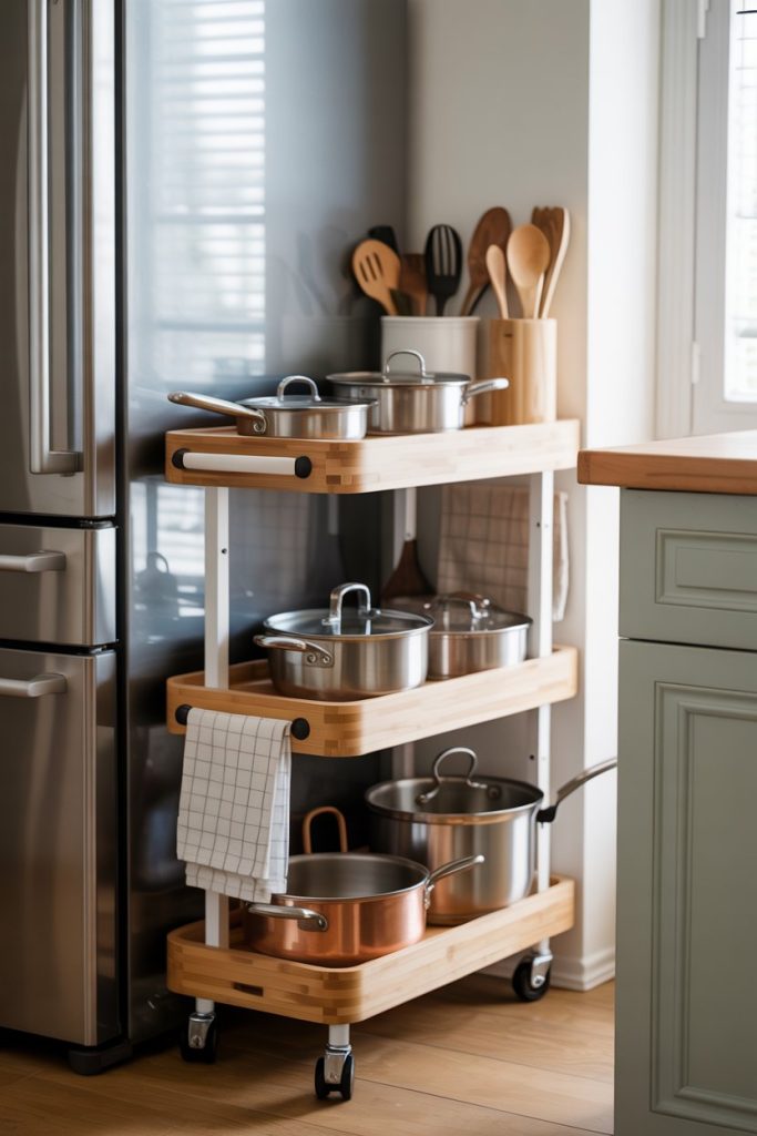 Rolling Pot Storage Cart