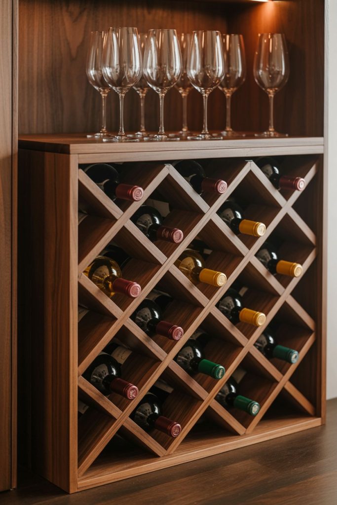 Corner Wine Rack Display