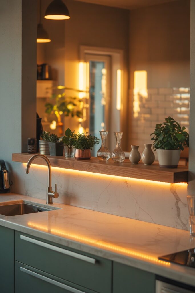 Shelf with Accent Lighting