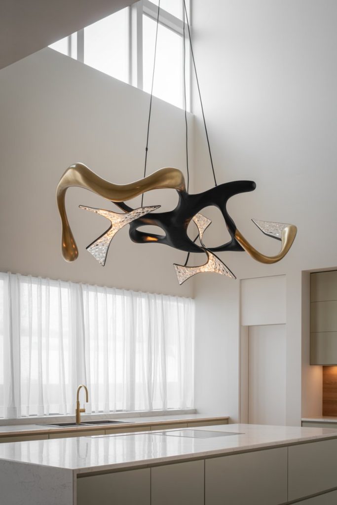 Sculptural Art Chandelier