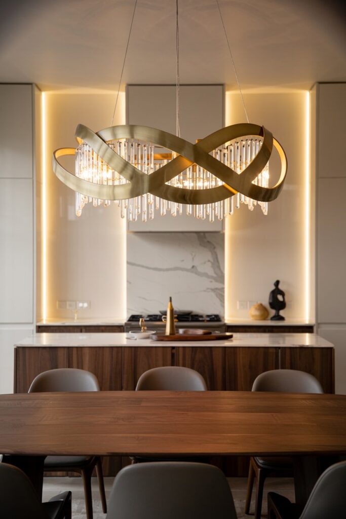 Sculptural Modern Chandelier