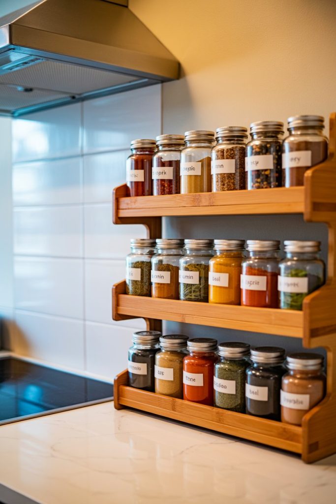 Wall-Mounted Spice Rack