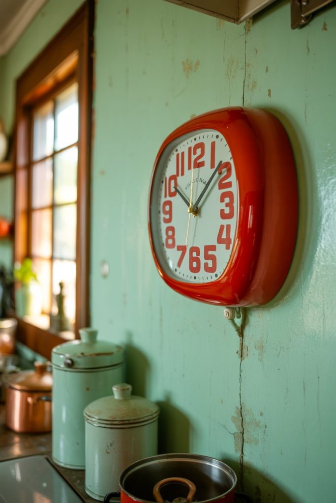 Retro Wall Clock with Bold Numbers