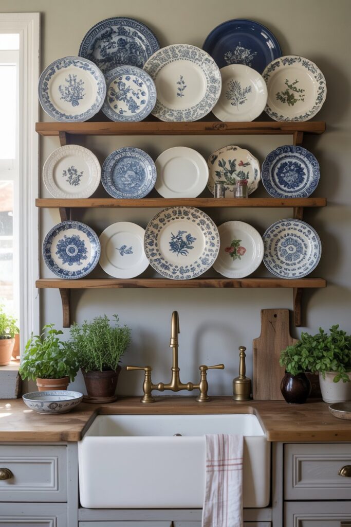 Shelf with Decorative Plates