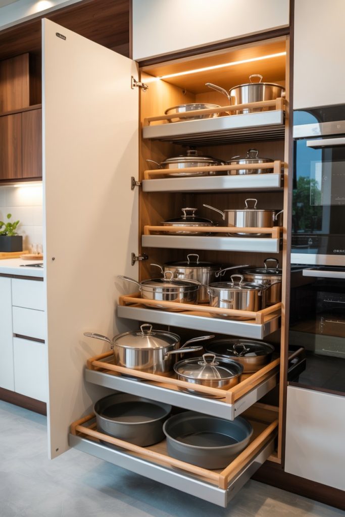 Stack-and-Slide Pot Tray System