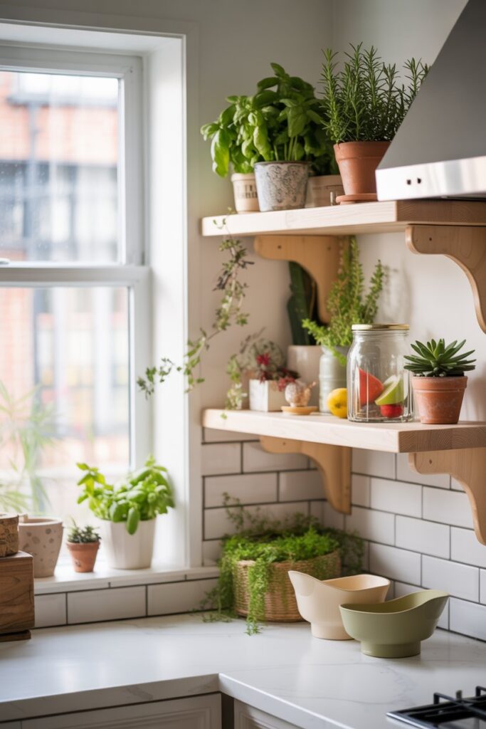 Corner Shelf with Seasonal Decor