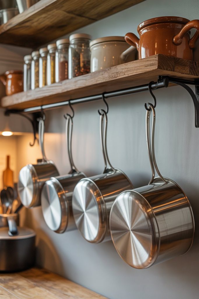 Under-Shelf Hanging Pot Hooks