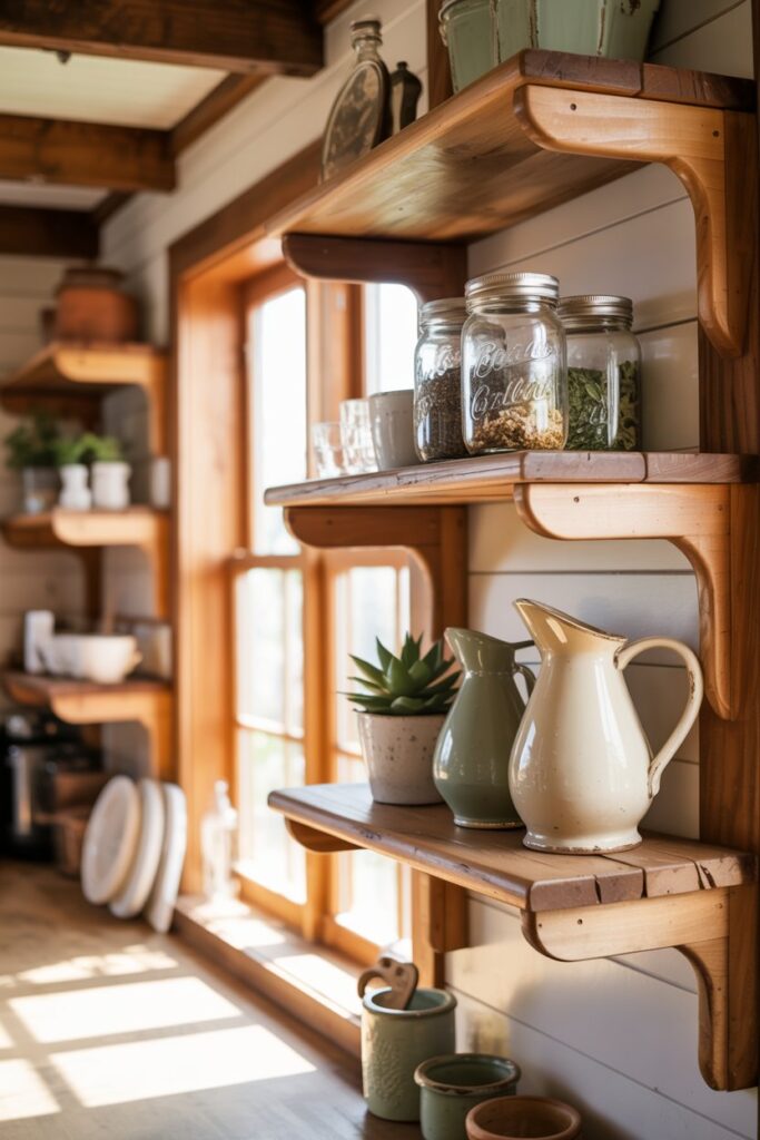 Farmhouse Corner Shelf Decor