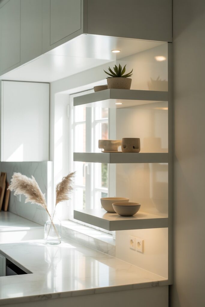 Floating Corner Shelf Styling